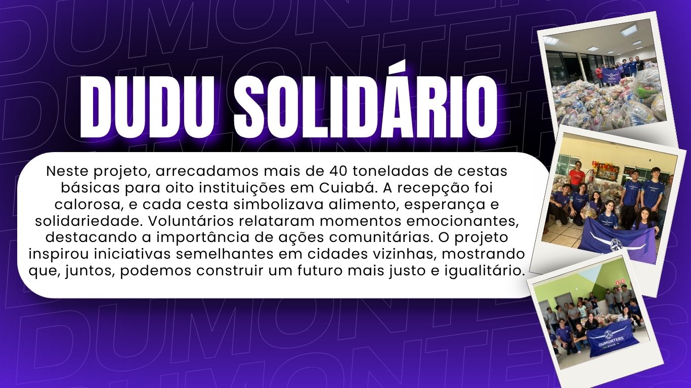 Registro do projeto Dudu Solidário